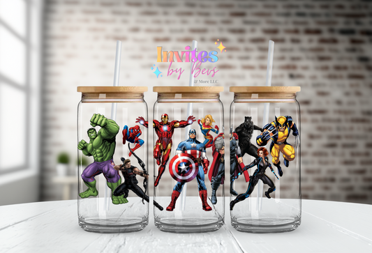SUPER HEROS UV DTF CUP WRAP