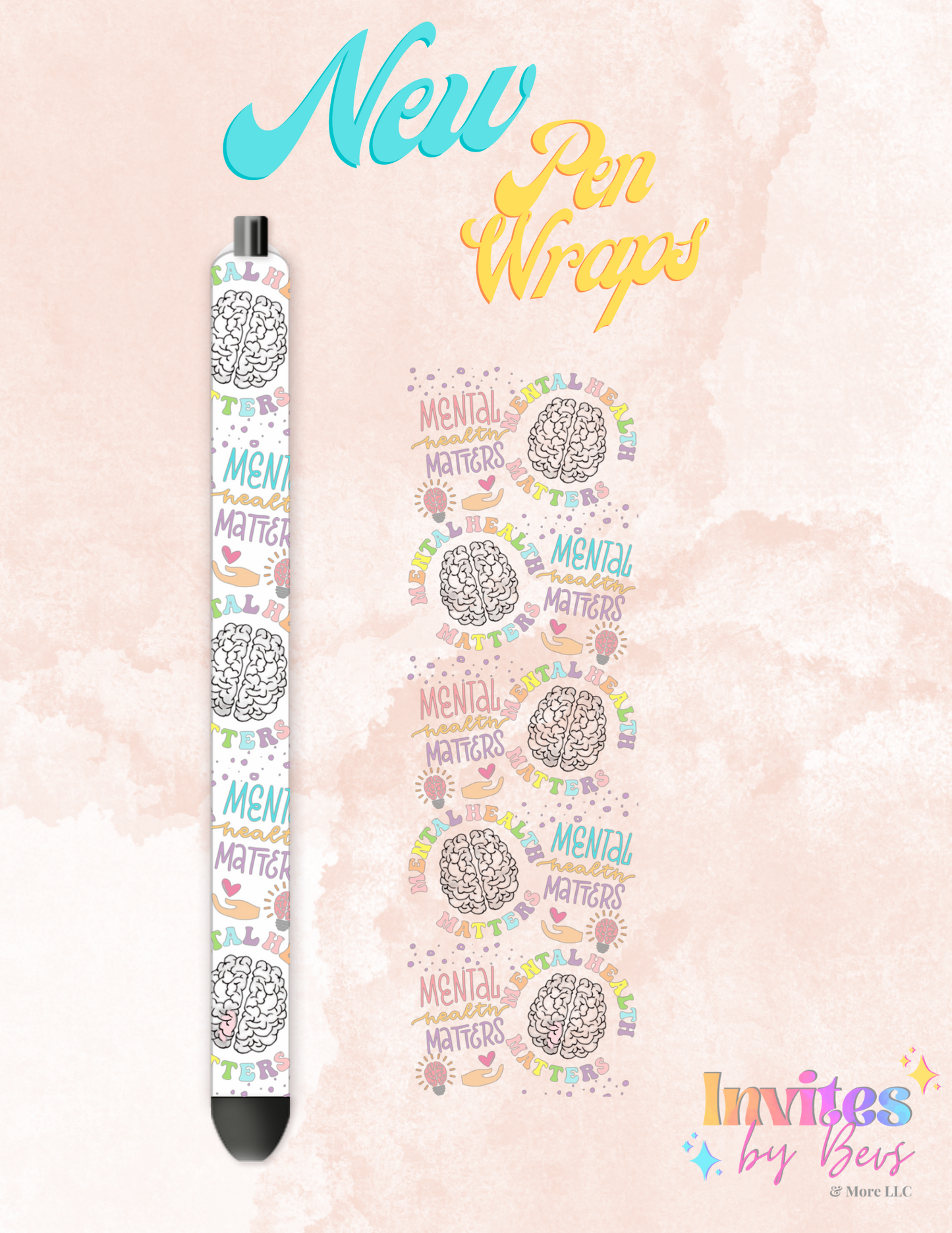 Mental Health Matters UV DTF Pen Wrap