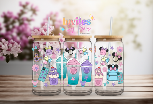 MINNIE FRAPPES & SNACKS UV DTF CUP WRAP