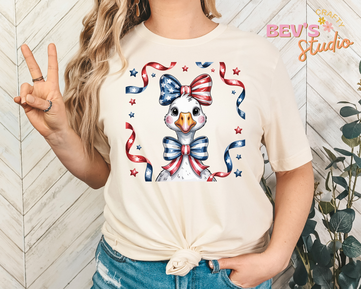 Patriotic Coquette Goose DTF Transfer