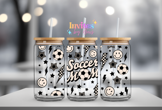 SOCCER MOM UV DTF CUP WRAP