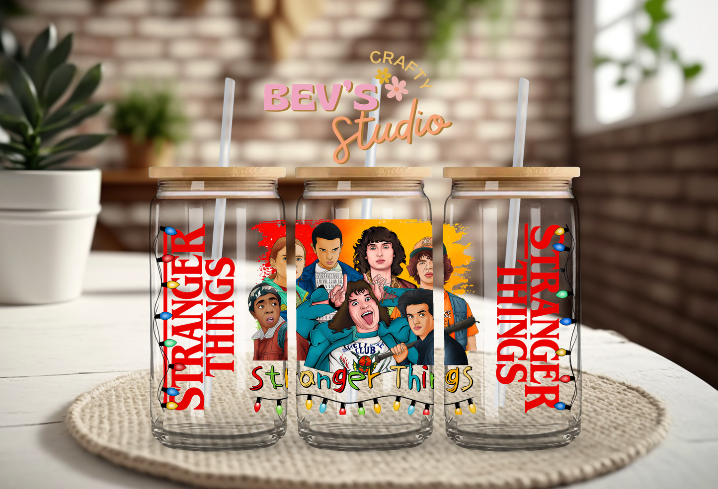 STRANGER THING UV DTF CUP WRAP