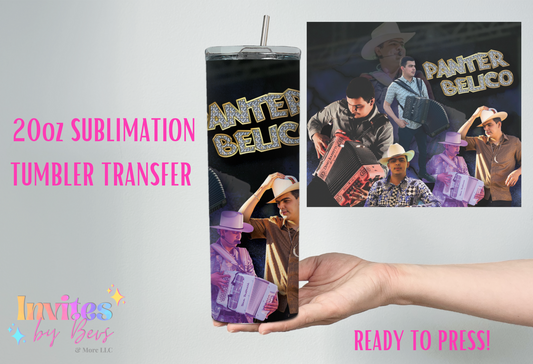 PANTER BELICO 20oz SUBLIMATION TUMBLER TRANSFER