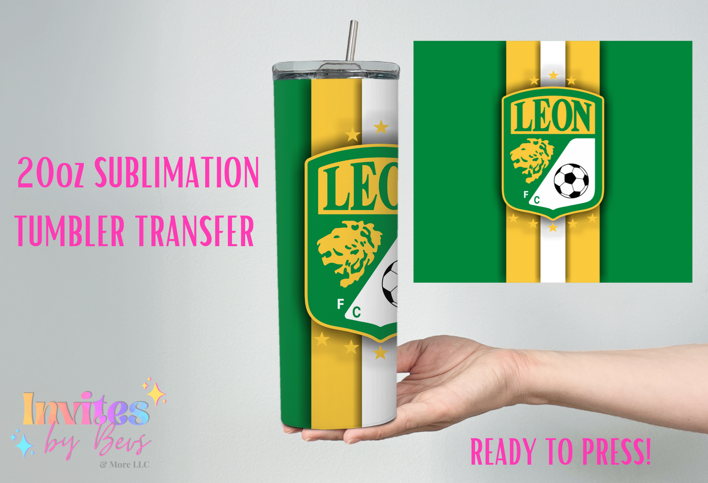 LEON 20oz SUBLIMATION TUMBLER TRANSFER