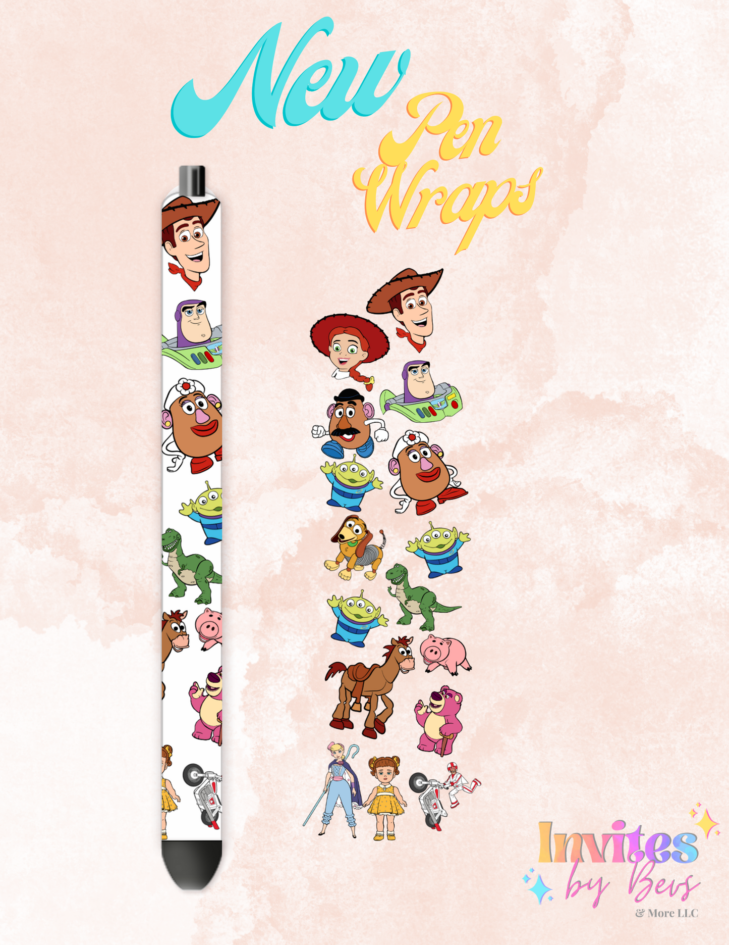 Cartoon Story UV DTF Pen Wrap