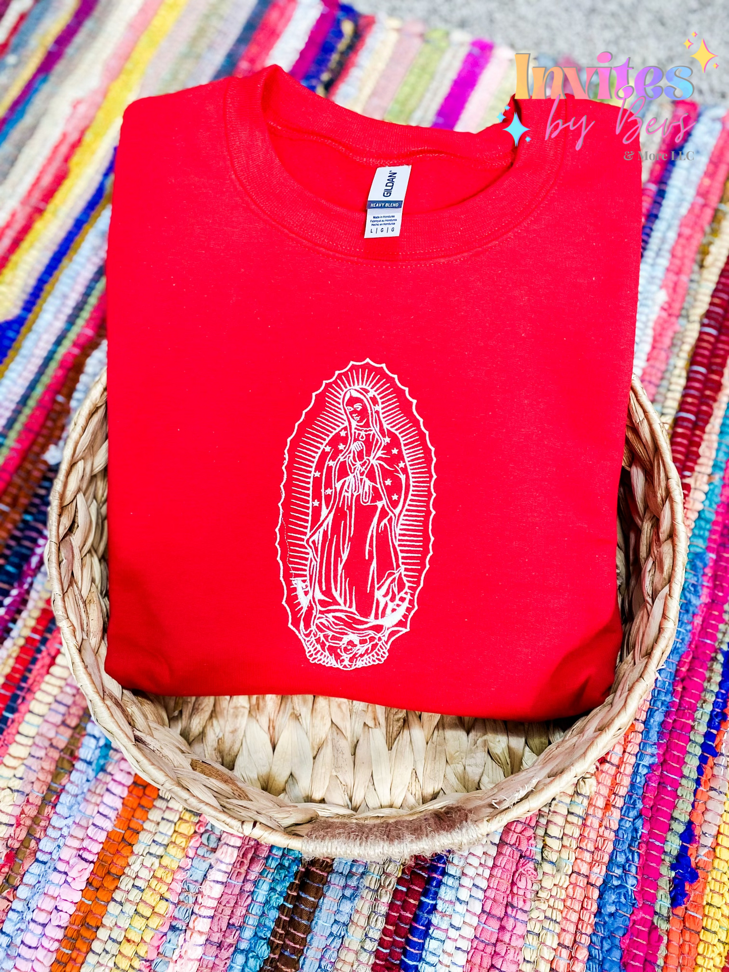 Virgencita Outline Embroidered Sweatshirt