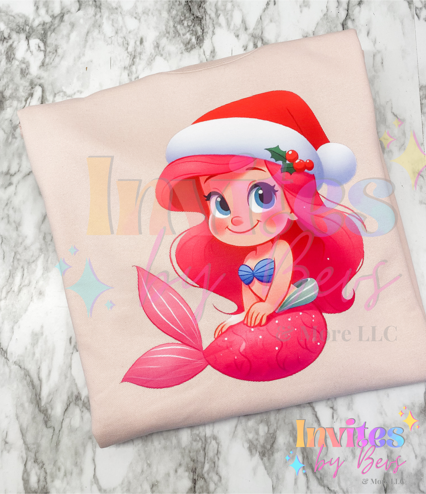 Christmas Edition Pink Mermaid Sweatshirt