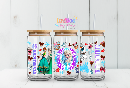FROZEN SB COFFEE UV DTF CUP WRAP