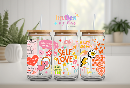 SELF LOVE UV DTF CUP WRAP