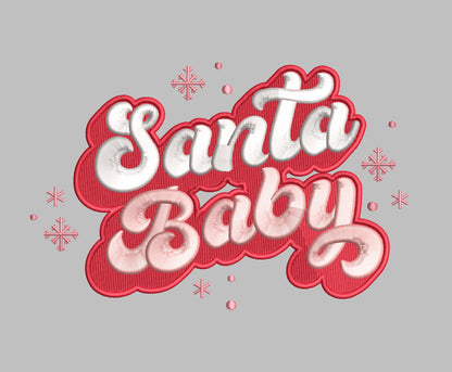 Santa Baby Embroidered Crewneck Sweatshirt