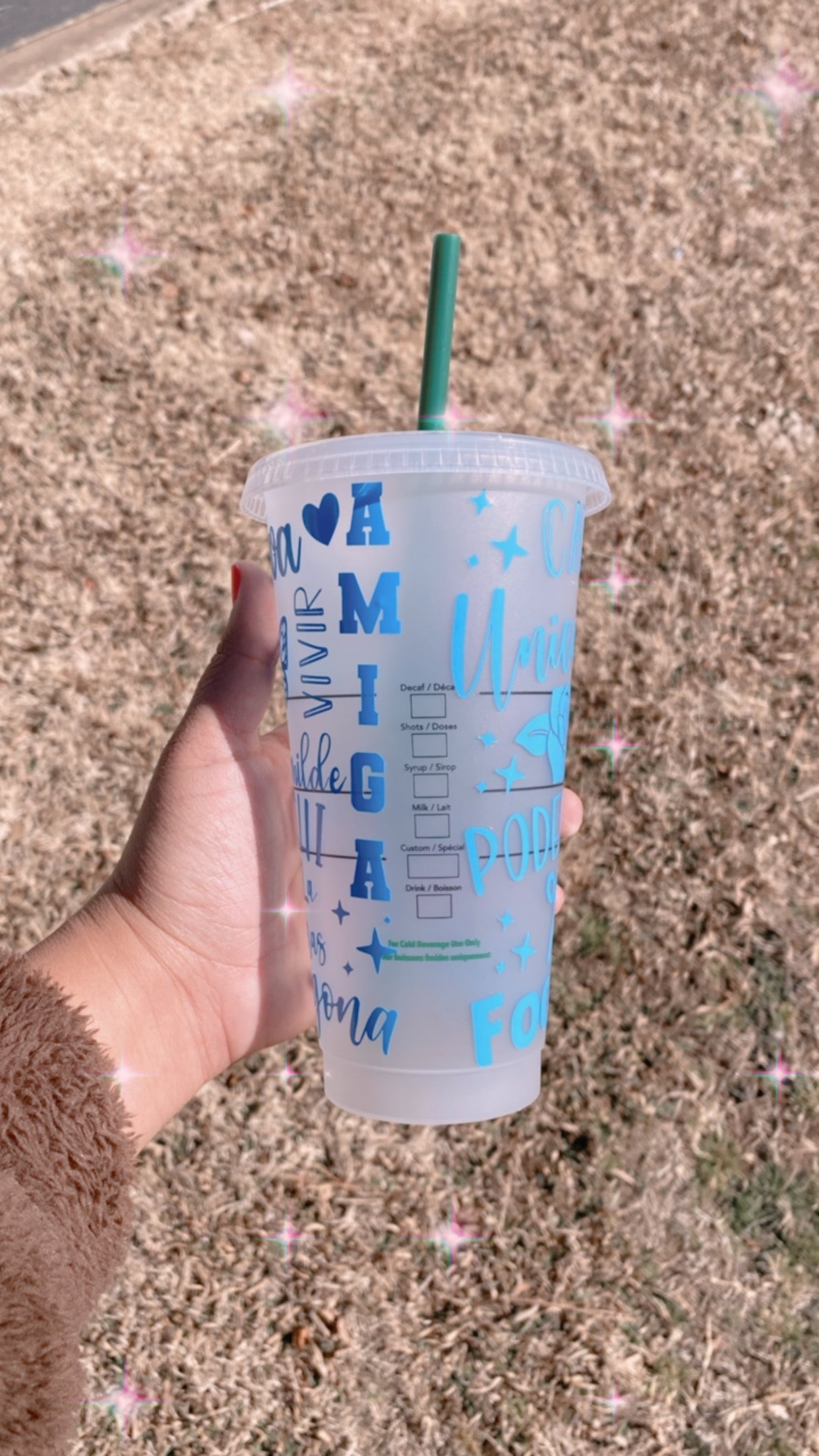 Latina Women Wording Starbucks Cup Wrap