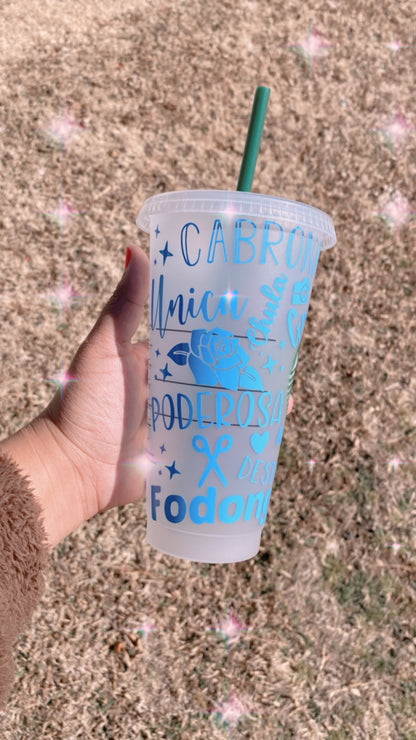 Latina Women Wording Starbucks Cup Wrap